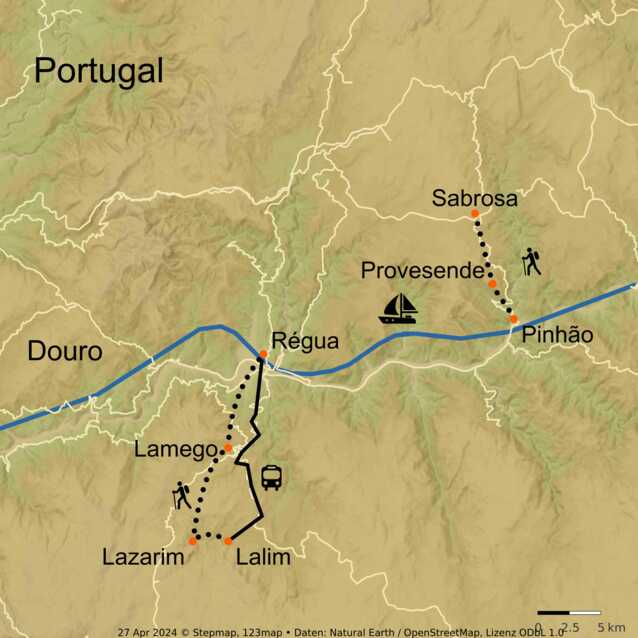 Stepmap-karte-wandern-und-wein-genuss-am-douro-fluss