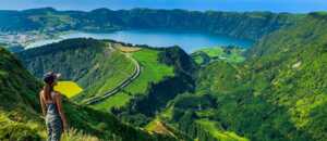 Azoren wandern auf Sao Miguel - Kraterlandschaft Sete Cidades