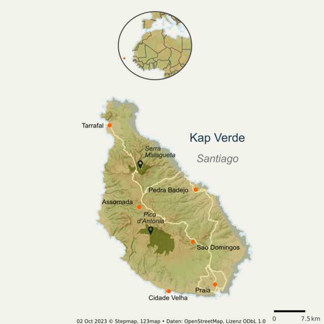 Stepmap-karte-santiago-rundreise-1