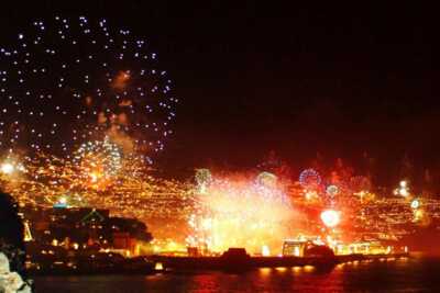 Feuerwerk während der Madeira Silvesterreise