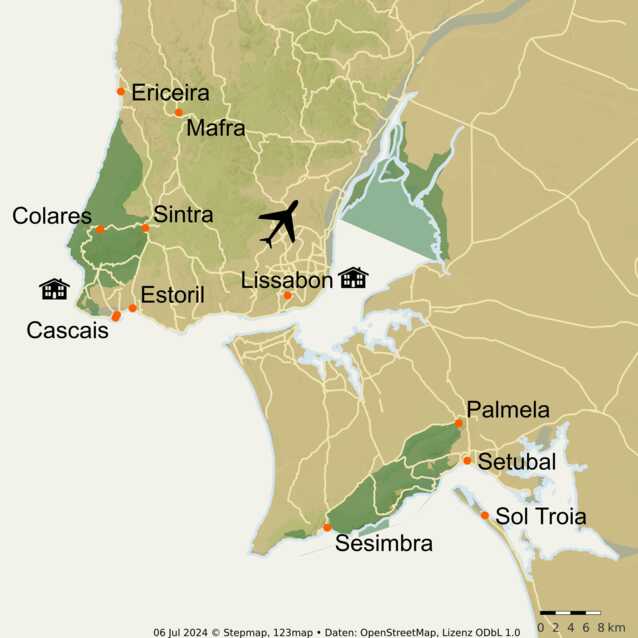 Stepmap-karte-individuelle-rundreise-lissabon-und-umgebung