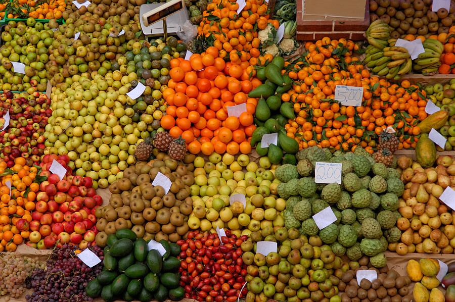 Die Auswahl in der Markthalle in Funchal ist riesig