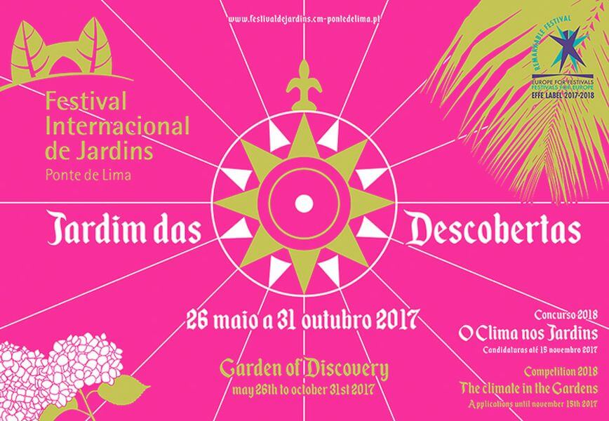 Plakat des internationalen Gartenfestivals in Ponte da Lima