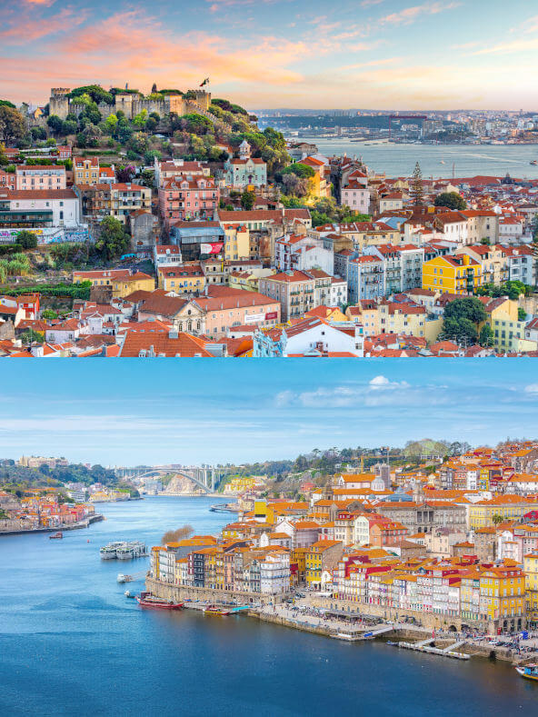 Metropolen Porto und Lissabon Portugal